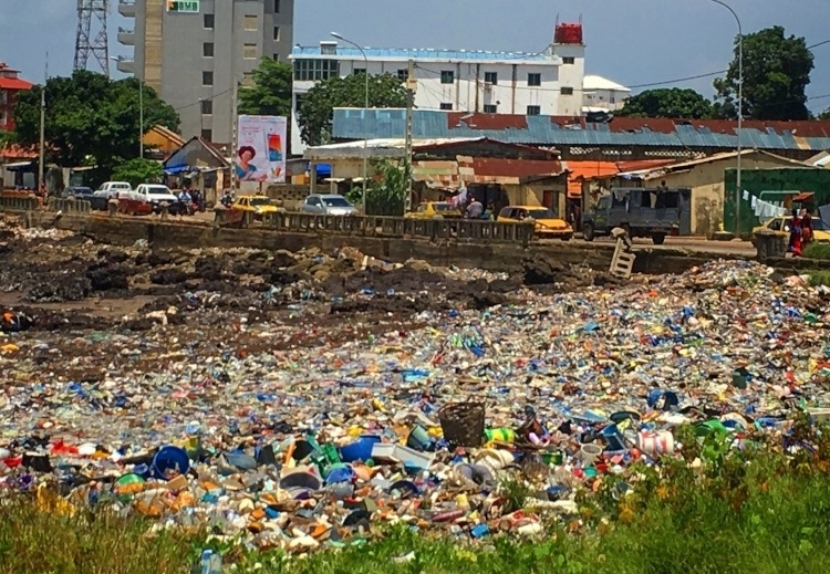 Conakry, Guinea as seen during AIRINC's recent on-site survey. Photo of garbage strewn across a local beach taken by AIRINC International Survey Teams Manager, Andrew Morollo.