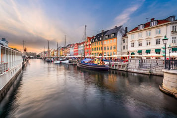Copenhagen, Denmark cityscape on the Nyhavn Canal.
