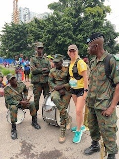 Marathon in Kinshasa with Claire