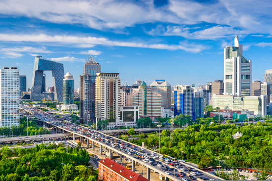 Beijing, China cityscape at the CBD.