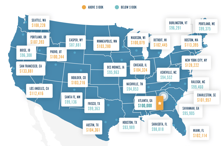 US Domestic Map infographic