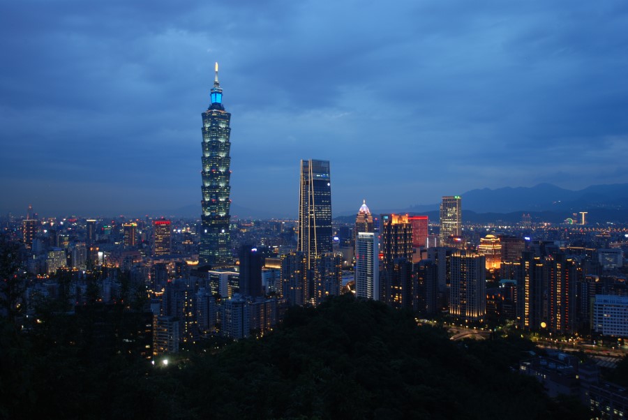 View of Taipei Taiwan from Elephant Mountain