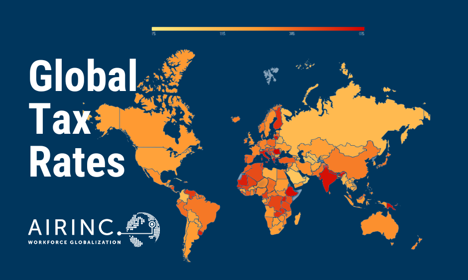 Global Tax Rates Heat Map