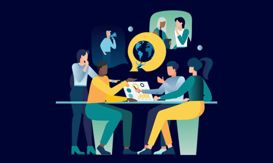 Image of a roundtable discussing AI